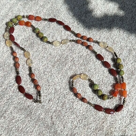 NWOT Premier Designs Fall Colored Beaded Necklace - Picture 4 of 4
